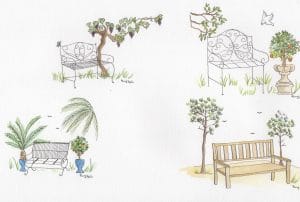 Mens de mariage thème "jardins"